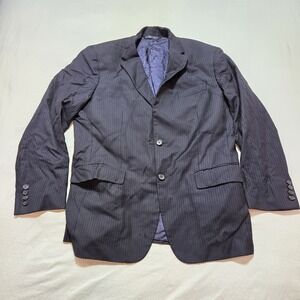 Brooks Brothers 1818 Milano Blazer 42R Navy Pinstripe Wool Sport Coat - Italy